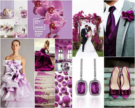 radiant orchida kolor 2014 ślub wesele kolor przewodni wesela fiolet fuksja 